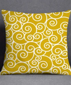 Housse de coussin mosaïque scandinave motifs géométriques et organiques