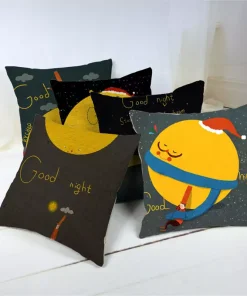 Housse de coussin voyage autour du soleil