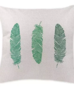 Housse de coussin plumes scandinaves