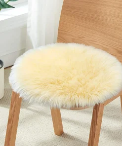 Galette de chaise fausse fourrure (diam 35cm et 45cm)