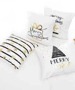 Housse de coussin collection golden noël