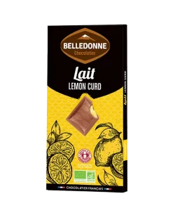 Tablette Chocolat Lait fourrée au citron – Belledonne