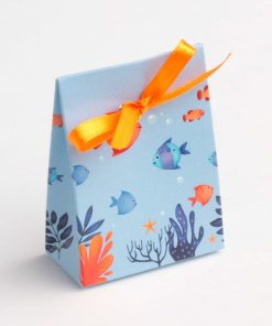 Contenant à dragées Poissons – Mini Pochon – Lot de 10