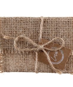 Sac à dragées jute et étiquette « Love » – Lot de 4